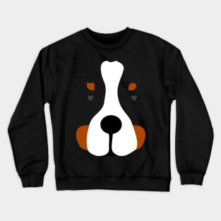 Bernese Mountain Dog Face Silhouette Crewneck Sweatshirt